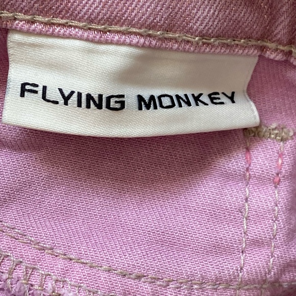Flying Monkey Anthropologie Women's Sz 31 X28 Pink Glitter Skinny Pants - Picture 11 of 15
